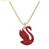  Dây Chuyền, Vòng Cổ Swarovski Swan pendant Swan, Medium, Red, 18k gold plated 5647871 