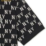  Áo Polo MLB Classic Monogram Full-Panel Pattern Collar T-Shirt NY (Black) 3APQM0443-50BKS 