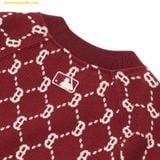  Đầm MLB Women's Diamond Monogram Slim Fit Dress 3FOPM0124-43WIS Đỏ 