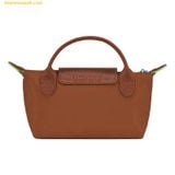  Túi Xách LongChamp Le Pliage Original Pouch With Handle - Cognac - Recycled Canvas Size Mini 