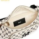  Túi Đeo Hông MLB Monogram Hip Sack New York Yankees 3AHSM012N-50CRD Màu Trắng Logo Đen 