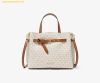  Túi Xách Michael Kors Emilia Small Signature Logo Satchel Vanila 
