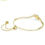  Lắc Tay Swarovski Idyllia bracelet Mixed cuts, Heart with arrow, White, 18K gold finish 5744061 