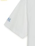  Áo Phông MLB Denim-like Big Lux Oversized Short Sleeve T-shirt NY (White) 3ATSM1453-50WHS 