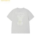  Áo Phông ADLV Woman Doodle Fuzzy Rabbit Short Sleeve T-Shirt Màu Xám 