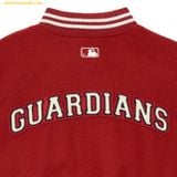  Áo Khoác Bomber MLB Wool Basic Two-tone Varsity Jacket CLE (Red) 3AJPV0634-45RDS Đỏ 