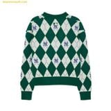  Áo Khoác Cardigan MLB Women's Monogram Sweater New York Yankees 3FKCM0134-50GNS Xanh Lá 