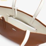  Túi Tote Lacoste Anna Reversible Tote & Pouch NF2142AA Màu Nâu Phối Trắng 