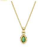  Dây Chuyền Swarovski Chroma pendant Pear cut, Green, 18k gold finish 5648751 