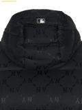  Áo Khoác Phao MLB Diamond Monogram Tonton Jacquard Hooded Goose Short Padding NY (Black) 3ADJM1246-50BKS 