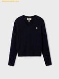  Áo Sweat WHOAU Steve V-neck Cable Sweater WHKAF1104F Navy 