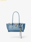  Túi Xách Michael Kors MK Hamilton Moderne Small Leather Satchel Màu Xanh Blue 