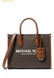  Túi Tote Vuông Michael Kors Mirella Small Shopper Crossbody Brown 