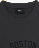  Áo Phông MLB Varsity Vintage Graphic Overfit Functional Short Sleeve T-Shirt BOS Charcoal Grey 3ATSV0553-43CGS 
