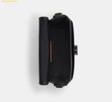  Túi Đeo Chéo Coach Racer Crossbody Bag in Signature Canvas CBG13 Đen Logo 