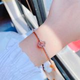  Vòng Tay, Lắc Tay Swarovski Una bangle Clover, Pink, 18k rose gold finish 5516476 