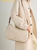  Túi Đeo Chéo Michael Kors Nolita Medium Signature Logo Shoulder Bag Vanila Acorn 30F5GY5M2B 