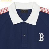 Áo Polo MLB Monogram Partial Pattern Collar T-Shirt BOS (Navy) 3APQM0343-43NYS 