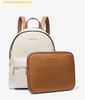 Balo Michael Kors Mk Sally Medium 2-In-1 Logo Backpack 30S3GYDB6B Trắng Logo