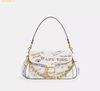  Túi Xách Coach Chain Tabby Shoulder Bag With Sketch Print Chalk Multi CBR52 