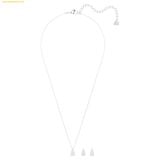  Bộ Dây Chuyền Và Lắc Tay Swarovski Stilla Attract set Pear cut, White, Rhodium plated 5569174 