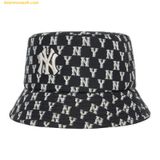  Mũ Bucket MLB Classic Monogram Bucket Hat NY (Black) 3AHTFF02N-50BKS 