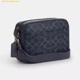  Túi Đeo Chéo Coach Warner Crossbody Bag In Signature Canvas CW217 Màu Xanh Navy 
