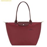  Túi Tote Longchamp Le Pliage Green L Tote bag Pomegranate Grenade - Recycled canvas 