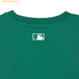  Áo Crop MLB Women's Varsity Sports Semi-Crop Short Sleeve T-shirt CLE (Green) 3FTSV0443-45GNS 