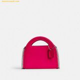  Túi Đeo Chéo Mini Coach Top Handle Card Case CT879, Hồng 