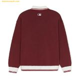  Áo Sweater MLB Varsity Over Fit Polo Sweatshirts Boston Redsox 3AMTV0844-43BDS Màu Đỏ 