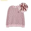 Áo Sweat MLB Classic Monogram Full-Panel Pattern Jacquard Overfit Man-to-Man NY (L.Pink) 3AMTM0334-50PKL