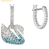  Bông Tai Khuyên Tai Swarovski Iconic Swan 5512577 - Blue 
