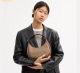  Túi Đeo Xách Coach Emily Shoulder Bag In Signature Canvas Brown 