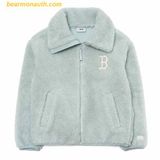  Áo Khoác Lông MLB Basic Stand Neck Mega Logo Soft Dumble Fleece Jumper Boston Red Sox 3AJPF3016-43MTL 