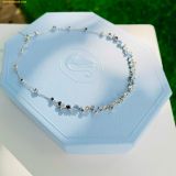  Dây Chuyền Swarovski Constella necklace Mixed cuts, Blue, Rhodium plated 5732255 
