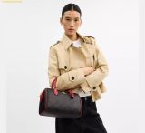  Túi Trống Coach Rowan Satchel Bag In Maxi Signature Canvas CCD76 True Red 