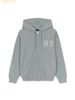 Áo Hoodie Zip MLB Coopers Back Big Logo Overfit Hoodie NY (D.Melange Grey) 3ATRB3044-50MGD