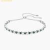  Lắc Tay, Vòng Tay Swarovski Subtle Braceletround Cut, Green, Rhodium Plated 5632064 