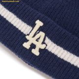  Mũ Len MLB Varsity Stripe Mid Beanie LA (Navy) - SKU: 3ABNM0536-07NYS 