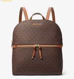  Balo Michael Kors Rhea Medium Slim Logo Backpack Màu Nâu Logo 