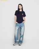  Áo Phông ADLV Rabbit Bear Doll Logo Short Sleeve T-Shirt Đen 