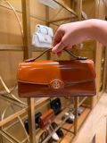  Túi Đeo Chéo Tory Burch Spazzolato Top Handle Chain Wallet Brown 