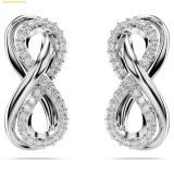  Khuyên Tai, Bông Tai Swarovski Hyperbola stud earrings Infinity, White, Rhodium plated 5687269 