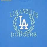  Áo Crop MLB Women's Varsity Sports Semi-Crop Short Sleeve T-shirt LA (Ptn.Blue) 3FTSV0443-07BLP 