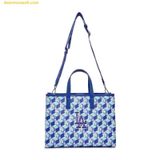  Túi Tote Vuông MLB Cube Monogram Medium Tote Bag LA Dodgers Blue 