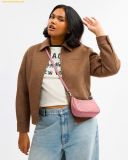  Túi Đeo Vai Coach Teri Mini Crossbody Bag In Signature Canvas CW323 Hồng Logo 