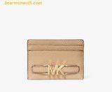  Ví Thẻ Michael Kors Large Reed grained leather card holder Camel 35S3G6RD3L 