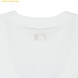  Áo Crop MLB Women's Varsity Sports Semi-Crop Short Sleeve T-Shirt NY (White) 3FTSV0443-50WHS 