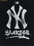  Áo Phông MLB New York Yankees Basic Street Logo Overfit Short Sleeve T-Shirt 3ATSB5153-50BKS Đen 